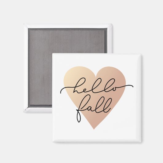 Aimant Hello Fall Love Heart (Recto/Verso)