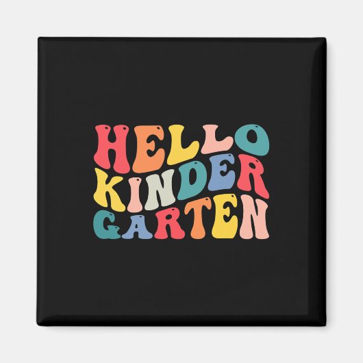 Aimant hello kindergarten teacher back to school Ret (Devant)