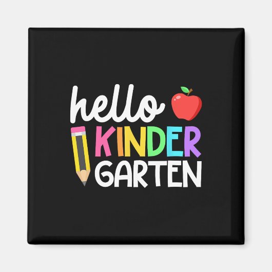 Aimant Hello Kindergarten Team Kinder Back to School Teac (Devant)