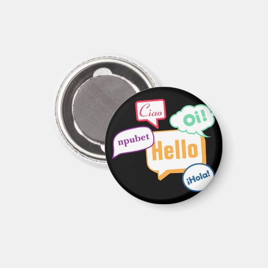 Aimant Hello Langues (Recto/Verso)
