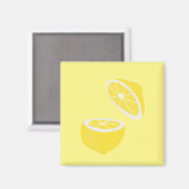 Aimant Hello Lemon jaune moderne fruit (Recto/Verso)