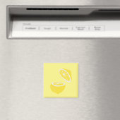 Aimant Hello Lemon jaune moderne fruit (In Situ (Lave-vaisselle))