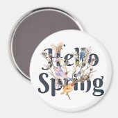 Aimant Hello Spring Birds (Recto/Verso)