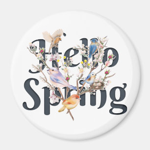 Aimant Hello Spring Birds