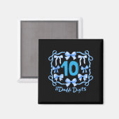 Aimant Hello Ten Double Chiffres Cute Coquette Bow 10th B (Recto/Verso)