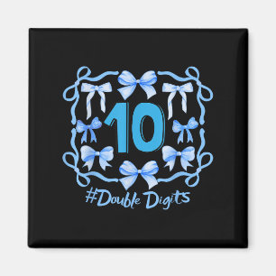 Aimant Hello Ten Double Chiffres Cute Coquette Bow 10th B