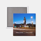 Aimant Helsinki centrale pendant l'heure bleue (Recto/Verso)