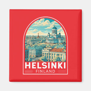Aimant Helsinki Finland Voyage Art Emblème