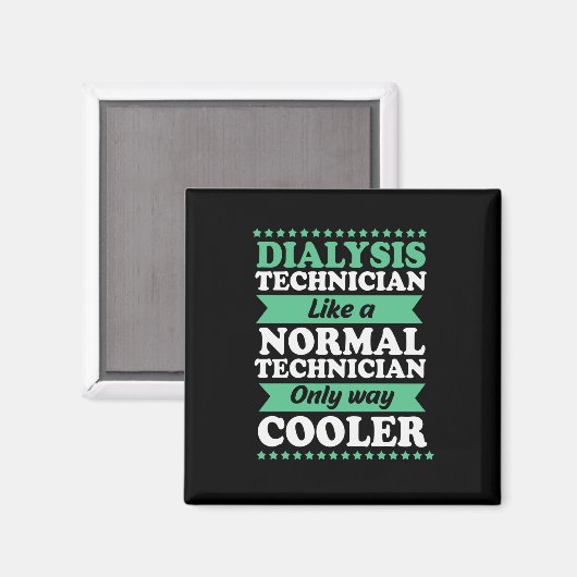 Aimant Hemo Tech Néphrologie Drôle Technicien Dialyse (Recto/Verso)