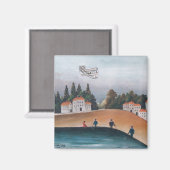 Aimant Henri Rousseau - Les Pêcheurs et le Biplane (Recto/Verso)