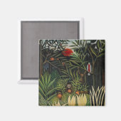 Aimant Henri Rousseau - Singes et perroquets en Forêt Vie (Recto/Verso)
