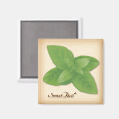 Aimant Herbe Basil douce (Recto/Verso)