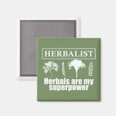 Aimant herbes herboristes sont ma superpuissance (Recto/Verso)