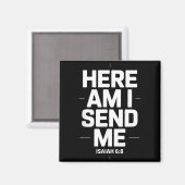 Aimant Here Am I Send Me Isaiah 6 8 Missionary Scripture (Recto/Verso)
