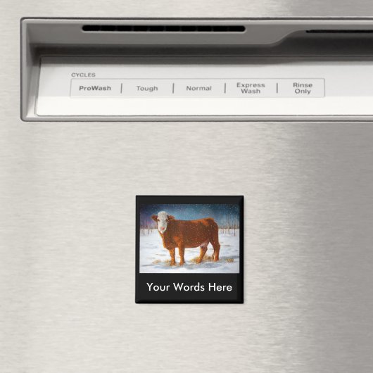 AIMANT HEREFORD BOEUF VACHE : PASTEL ART (In Situ (Lave-vaisselle))