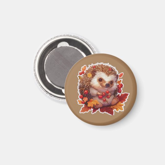 Aimant Hérisson d'automne 2 (Recto/Verso)
