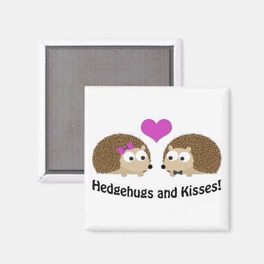 Aimant Hérisson et baisers hérisson amour (Recto/Verso)