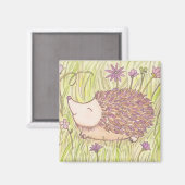 Aimant Hérisson printanier gai (Recto/Verso)