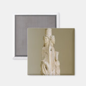 Aimant Herme triforme d'Hécate, sculpture de marbre, gren (Recto/Verso)