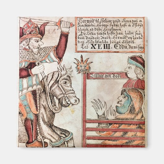 Aimant Hermod astride Sleipnir (Devant)