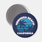 Aimant Hermosa Beach, Californie (Recto/Verso)