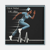 Aimant "Heroic Dash : Une infirmière en action, Est. 1860 (Devant)