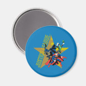 Aimant Héros étoiles de la Ligue de Justice (Recto/Verso)