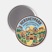 Aimant Hersheypark Pennsylvanie (Recto/Verso)