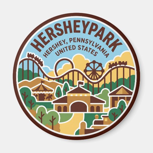 Aimant Hersheypark Pennsylvanie (Devant)