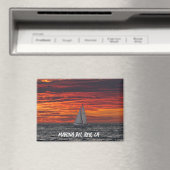 Aimant Heure dorée du coucher de soleil - Marina Del Rey, (In Situ (Lave-vaisselle))