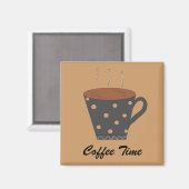 Aimant Heure du café (Recto/Verso)