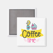 Aimant Heure du café (Recto/Verso)