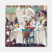 Aimant Heure du petit-déjeuner de chat, Louis Wain (Devant)