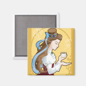 Aimant Heure du thé vapeur (Recto/Verso)