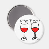 AIMANT "HEURE DU VIN ?" VINS ROUGES IMPRIMER (Recto/Verso)
