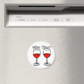 AIMANT "HEURE DU VIN ?" VINS ROUGES IMPRIMER (In Situ (Lave-vaisselle))