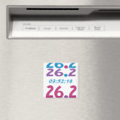 Aimant Heure personnalisée pour 26.2 marathon exécutant M (In Situ (Lave-vaisselle))