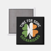 Aimant Heure pour certains Shenanigans Clover St Patrick' (Recto/Verso)