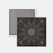 Aimant Heures Carré Mandala (Recto/Verso)