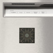 Aimant Heures Carré Mandala (In Situ (Lave-vaisselle))