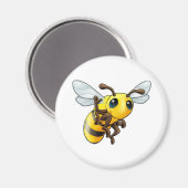 Aimant Heureuse abeille caricature agitant (Recto/Verso)