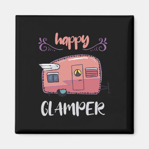 Aimant Heureuse campeuse glamour amoureuse de la fille de