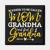 Aimant Heureuse d'être appelée maman grand-mère et arrièr (Devant)