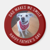 Aimant Heureuse Fête des pères papa me fait sourire photo (Devant)