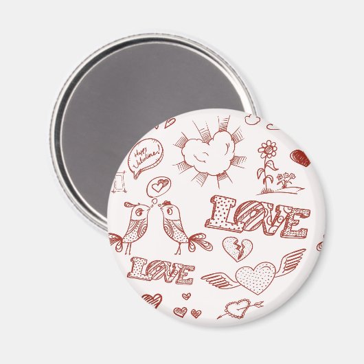 Aimant Heureuse Sainte-Valentin (Recto/Verso)