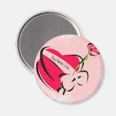 Aimant Heureuse Sainte-Valentin (Recto/Verso)