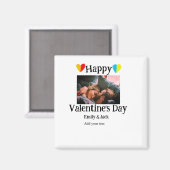 Aimant Heureuse Sainte-Valentin ajouter nom de couple pho (Recto/Verso)