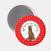 Aimant Heureuse Sainte-Valentin Be Mine Irish Setter (rou (Recto/Verso)