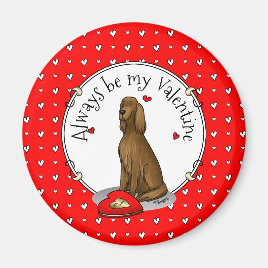 Aimant Heureuse Sainte-Valentin Be Mine Irish Setter (rou (Devant)