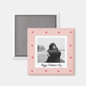 Aimant Heureuse Sainte-Valentin | Coeur rose et rouge | C (Recto/Verso)